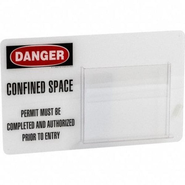 Brady Confined Space Permit Holder, 12 in Height, 19 in Width 65903