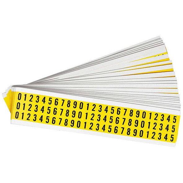 Brady NumberLabelSet,Vinyl,1/2inH,3/8inW,PK25 3410-# KIT
