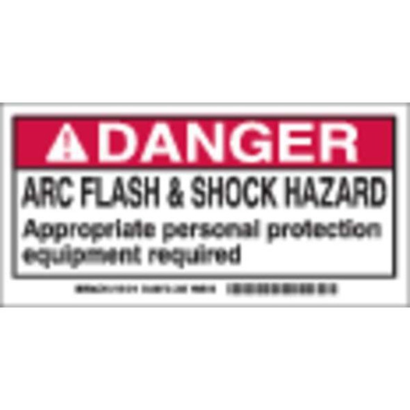 Brady Arc Flash Protection Label,2 In. H,PK10, 101520 101520