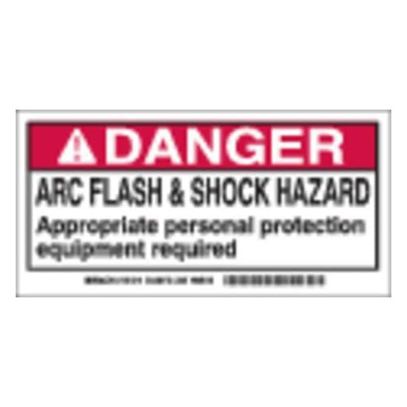 Brady Arc Flash Protection Label,2 In. H,PK100, 101518 101518