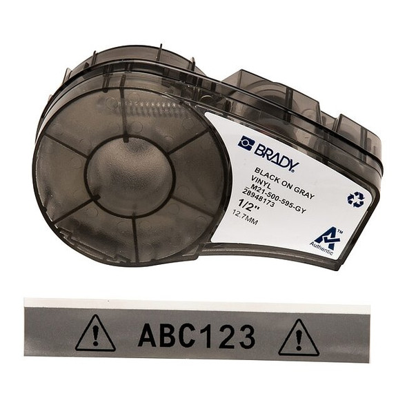 Gray All Weather Vinyl Labels for Brady M210 and M211, 0.5in