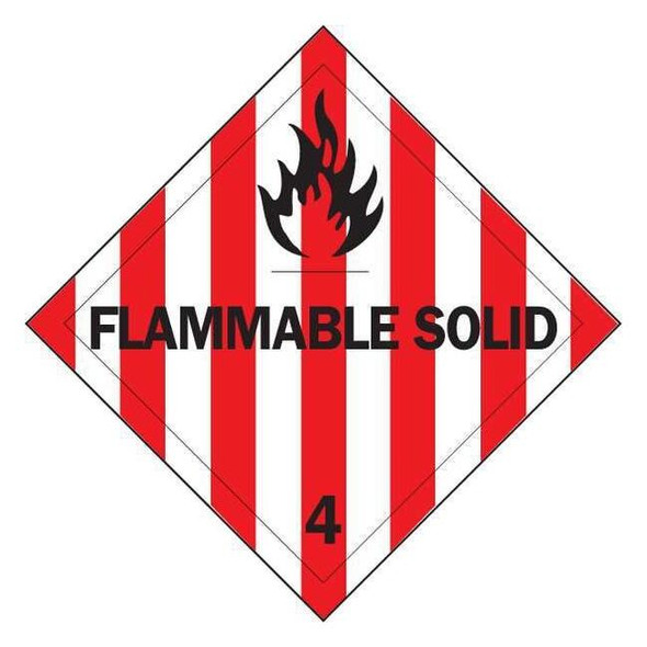 Brady Hazardous Warning Label,4 In.,PK500 121068