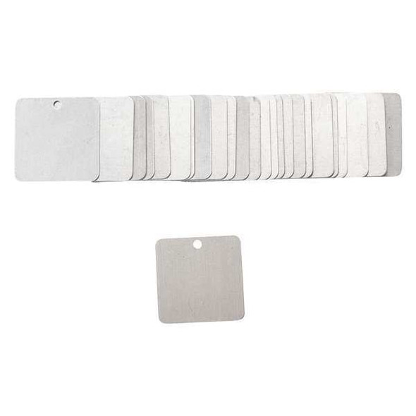 Brady Blank Tag,Alum,1 1/2in H,1 1/2in W,PK25 87631