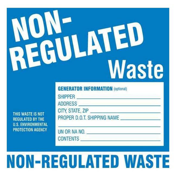 Brady Hazardous Waste Labl,Semi-Glss Ppr,PK100, 60446 60446