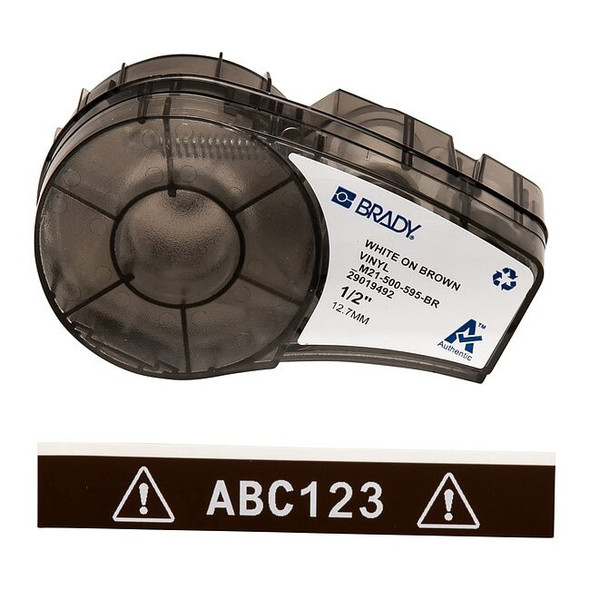 Brown All Weather Vinyl Labels for Brady M210 and M211, 0.5in