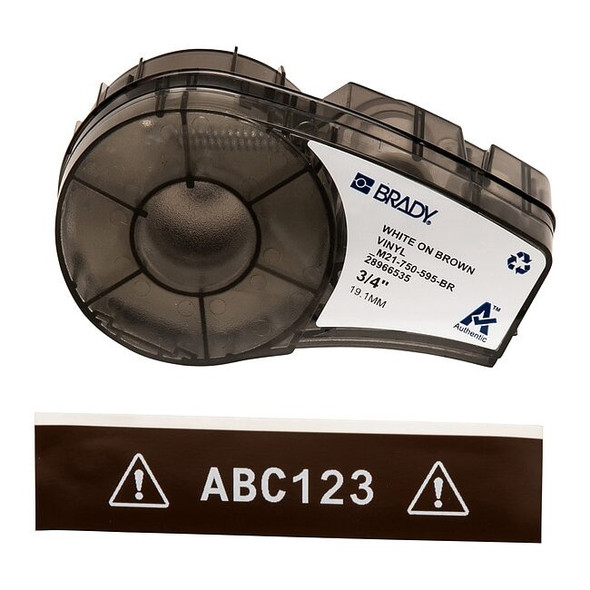 Brown All Weather Vinyl Labels for Brady M210 and M211, 0.75in