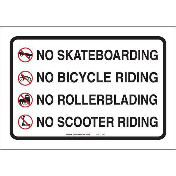 Brady Sign,14 in x 20 in,Aluminum 103701