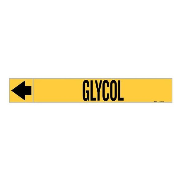 Brady Pipe Marker,Glycol,1 In.H 20433