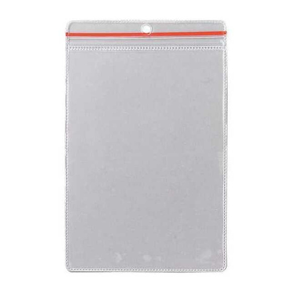 Brady Zip Lock Env,8-1/2 x 5-1/2 In,Clear,PK10, 81768 81768