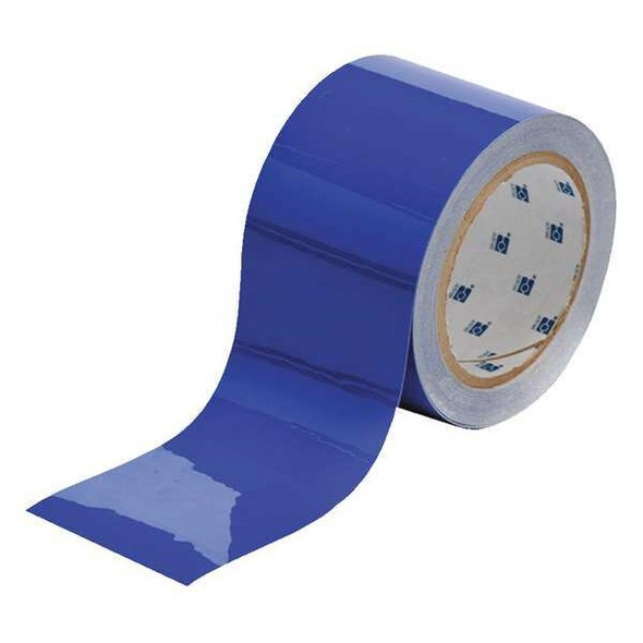 Floor Marking Tape, Polyester, No Legend, Blue, 3 in W., 8 mil Thickness