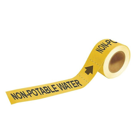 Brady Pipe Marker,Non-Potable Water,1 In.H 20452