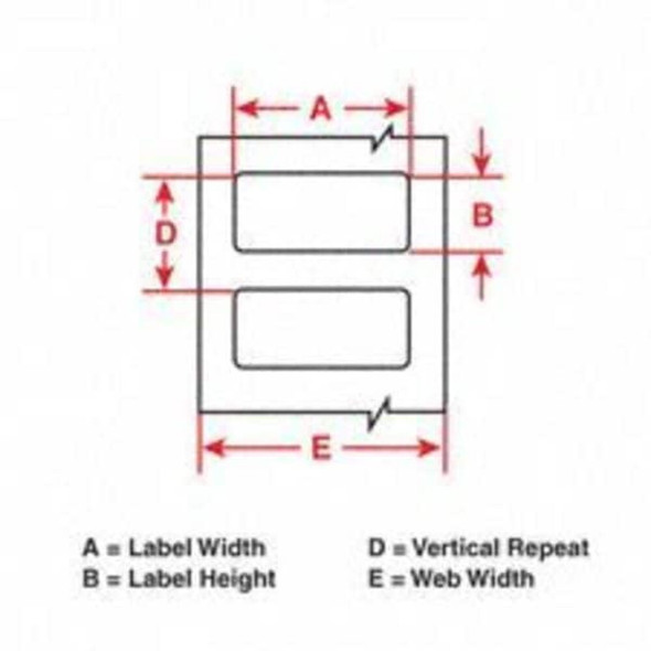 Brady Pre-Cut Label Stock Roll, White, Gloss THT-18-423-3