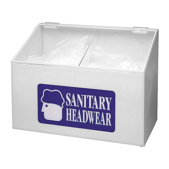 Brady Hairnet Dispenser, Acrylic, Blue/White, L PD241E