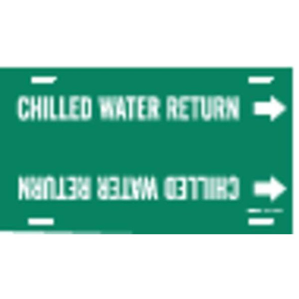 Brady Pipe Mrkr,Chilled Water Return,6 to7-7/8 4023-F