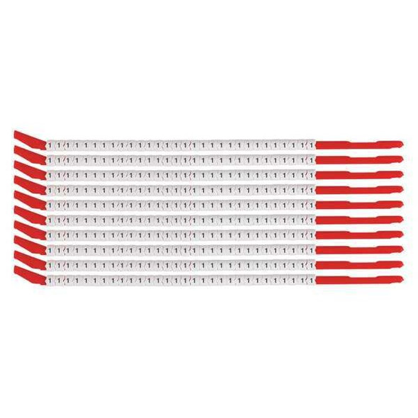 Brady Wire Marker Wand, Preprinted, Sleeve, PK10, SCN10-1 SCN10-1