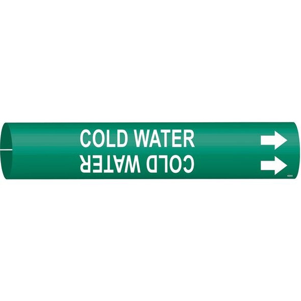 Brady Pipe Markr,Cold Water,Gn,1-1/2to2-3/8 In 4029-B