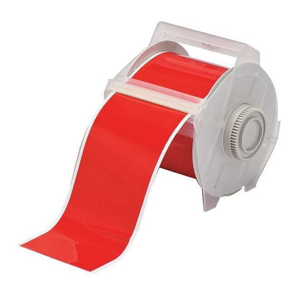 Brady Label Tape Cartridge, Red, Labels/Roll: Continuous 113119