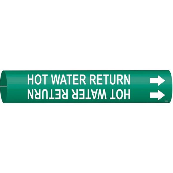 Brady Pipe Mrkr,Hot Water Return,1-1/2 to2-3/8, 4337-B 4337-B