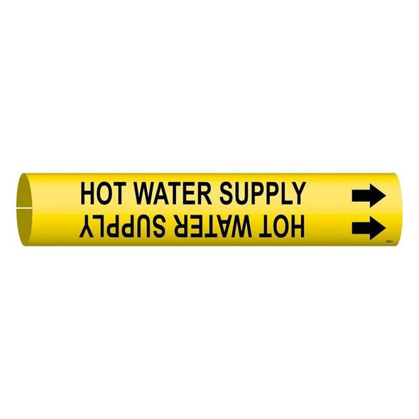 Brady Pipe Mrkr,Hot Water Supply,2-1/2 to3-7/8, 4082-C 4082-C