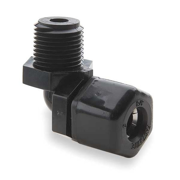Parker 1/8" Compression x 1/4" MNPT Male 90 Degree Elbow P4ME2