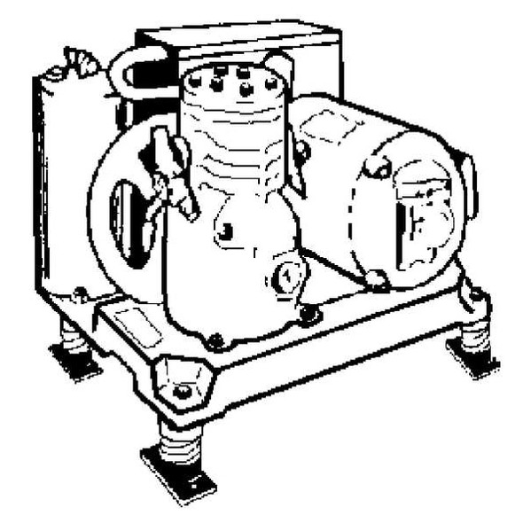 Mason Industries Flr Mnt Seismic and Wind Vibration Isltr, Spring Color: Black 5XR71