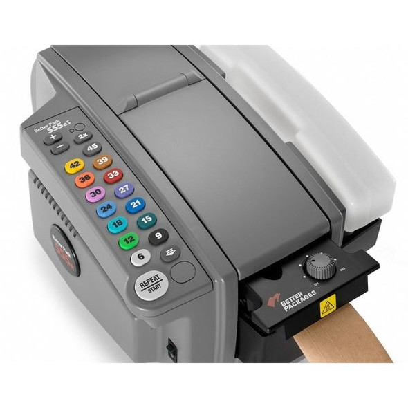 Better Packages Tape Dispenser, 3 in Max. Tape Width. 10 in Tape Core Dia, Gray BP555es