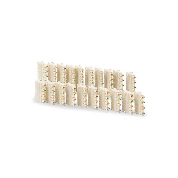 Hubbell Premise Wiring Connecting Block,Terminated,PK10 110CB5P10