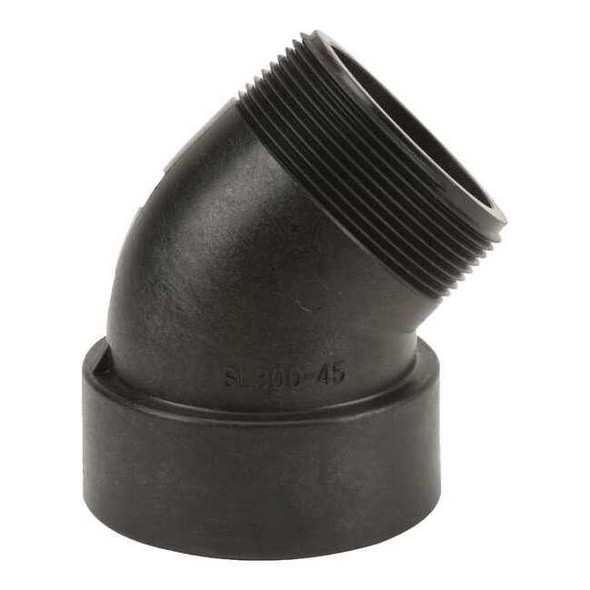 45 Degree Street Elbow, Polypropylene, 3", Schedule 80, 300 psi Max Pressure