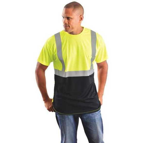 Occunomix T-Shirt, 2, R, Polyester, Yellow, 2XL LUX-SSETPBK-Y2X