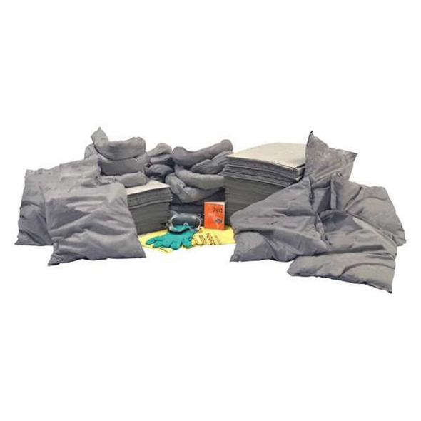 Spill Kit Refill, 55 gal Volume Absorbed per Kit, 65 gal Capacity, Refill