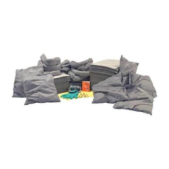 Spill Kit Refill, 55 gal Volume Absorbed per Kit, 65 gal Capacity, Refill