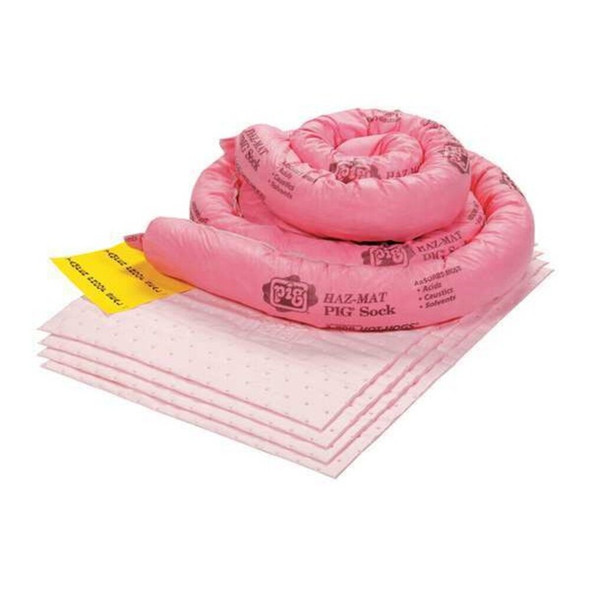 Spill Kit, 4 gal Volume Absorbed per Kit, 6 1-2 gal Capacity, Bucket, White, 16  64CRSC