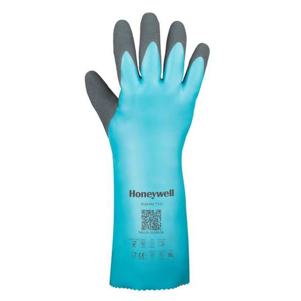 Flextril Chemical-Resistant Gloves, Nitrile, 14 in L, 1.3 mm, Green, XXL, 1 PR