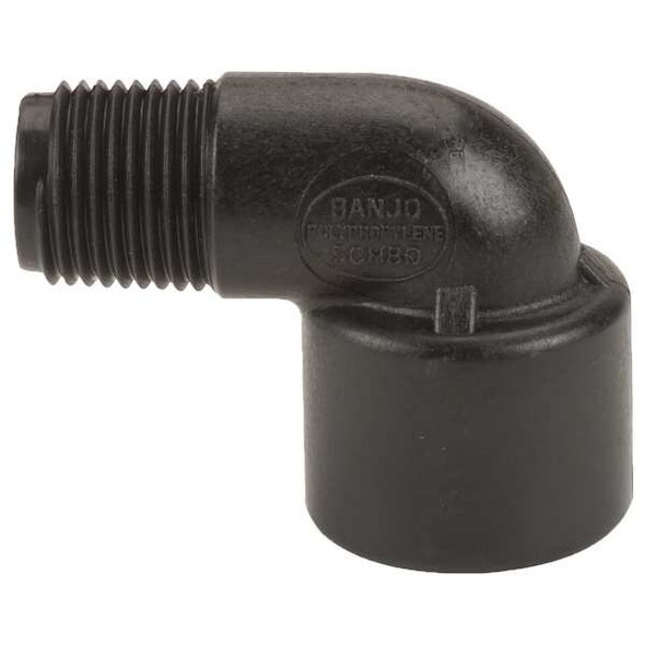90 Degree Street Elbow, Polypropylene, 1/2", Schedule 80, 300 psi Max Pressure