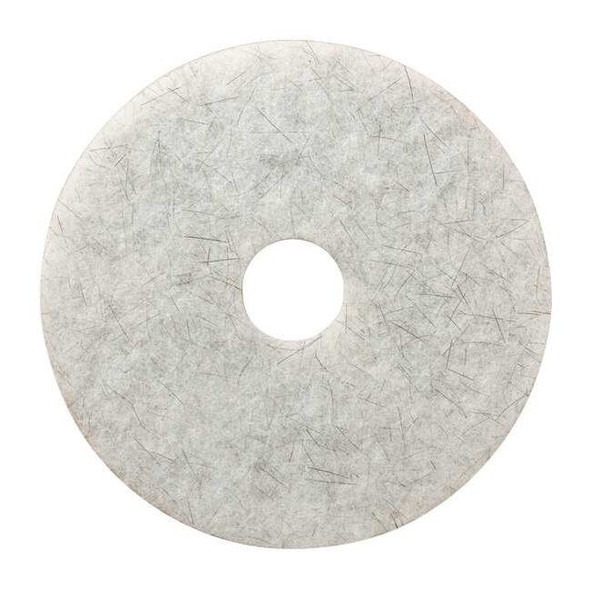 Tough Guy Burnishing Pad,White,Size 19",Round,PK5 402W54