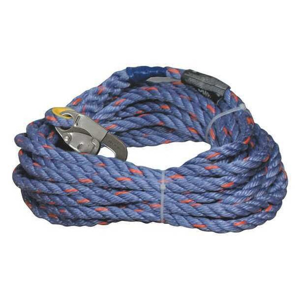 Honeywell Miller Vertical Rope Lifeline,Single Snap Hook 300L-Z7/150FTBL Honeywell Miller Vertical Rope Lifeline,Single Snap Hook 300L-Z7/150FTBL