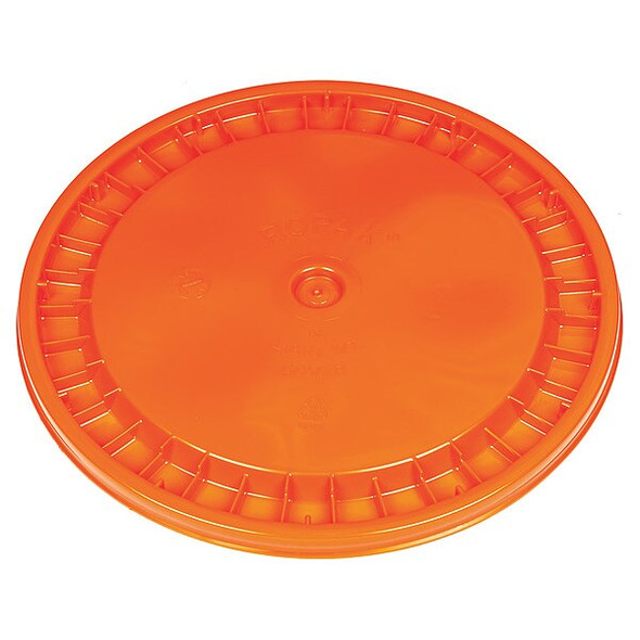 Basco Pail Lid, 12.25 in OD, Plastic, Orange ROP2100CVR-SN-OR