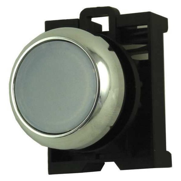 Eaton Flush Push Button, White, LED, 22mm M22M-DL-W