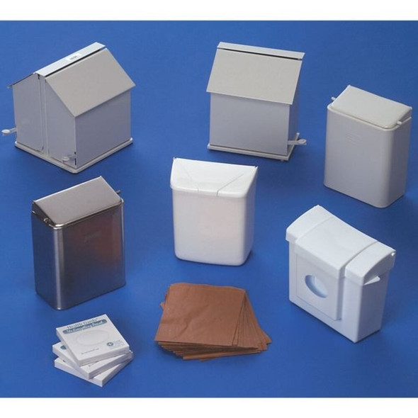 Hospeco Sanitary Napkin Receptacle,White 250-201W