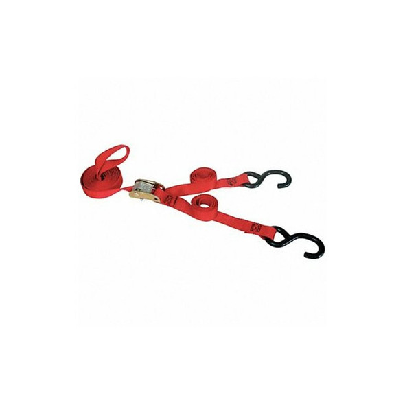 Ancra Tie Down Strap,S-Hook,Red 41048-10-GRA