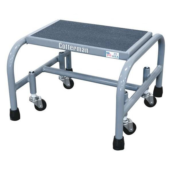 Cotterman Mobile Step Stand,12 In H,450 lb.,Steel 1001N1818A5E10B3C1P1 Cotterman Mobile Step Stand,12 In H,450 lb.,Steel 1001N1818A5E10B3C1P1