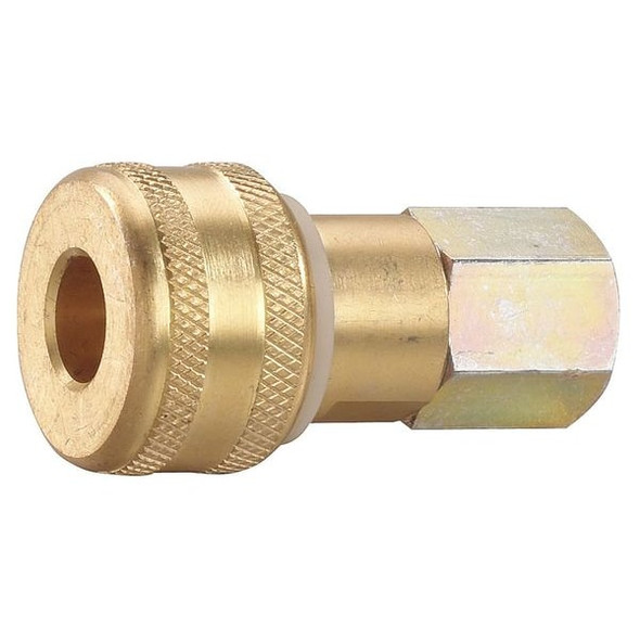Speedaire Coupler Body, (F)NPT, 1/4, Brass/Steel 30E678