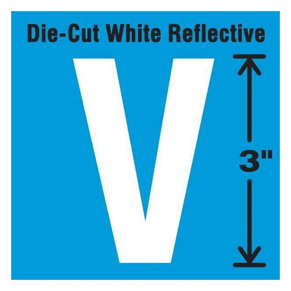 Stranco LetterLabel,Vinyl,3inH,1-3/4inW,PK5 DWR-3-V-5
