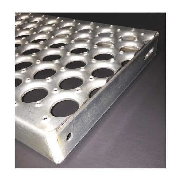 Ladder Step Tread Steel Gray, 12 in W x 48 in L