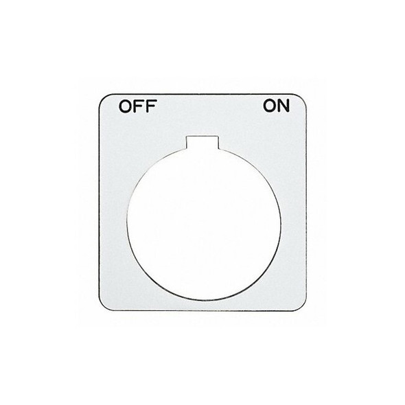 Schneider Electric Legend Plate, Square, Off-On, White 9001KN244WP