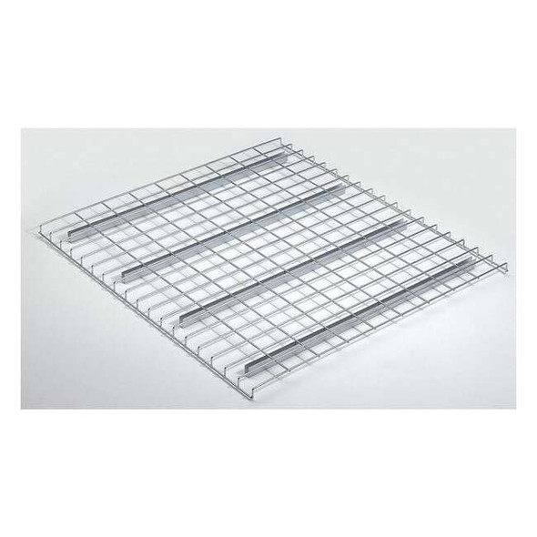 Pallet Rack Decking, Steel Wire, 46 in W, 48 in D, Silver, Zinc Finish, Gauge: 6
