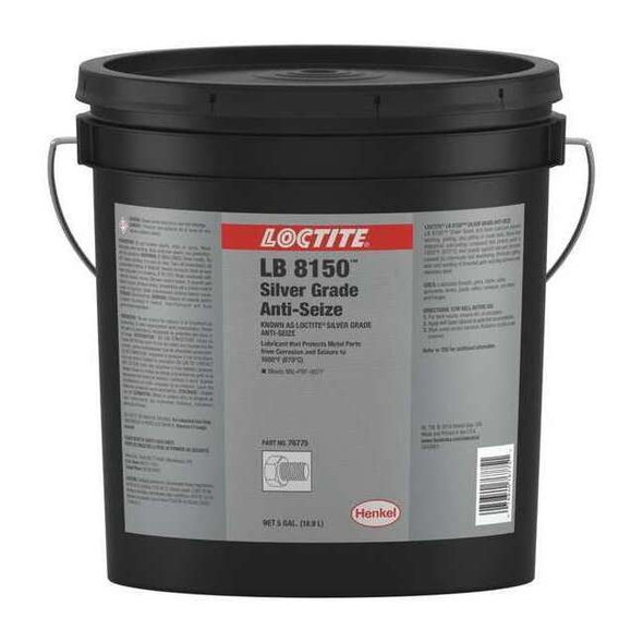 Anti-Seize,5 gal,Pail,Silver Color,Paste LB 8150(TM) SILVER GRADE ANTI-SEIZE