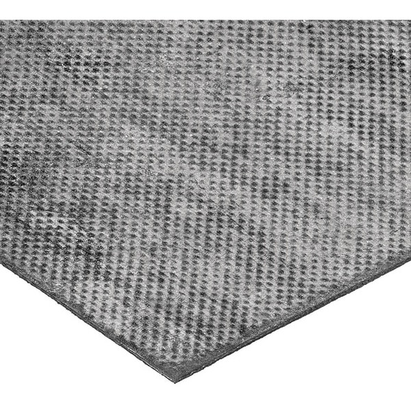 1/16" 1-Ply Cloth Inserted Neoprene Rubber Sheet, 12"x12", Black, 60A