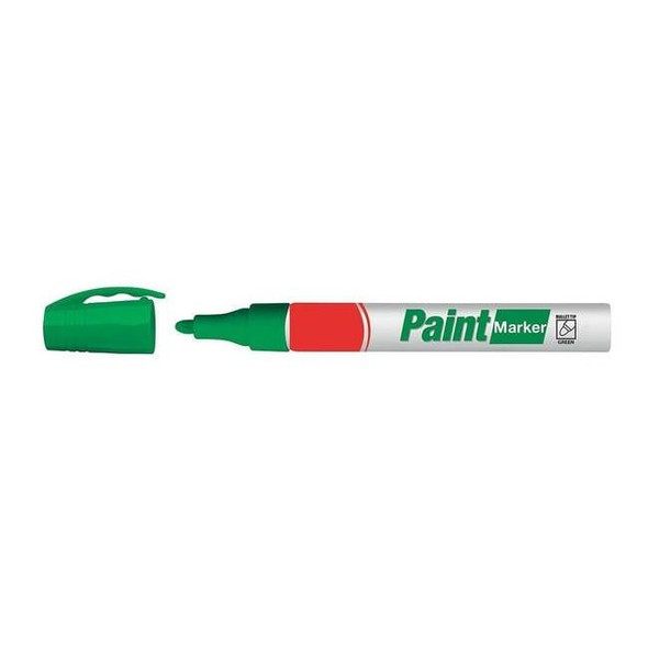 Manufacturer Varies Industrial Marker, Jumbo Tip, Green Color Family, Ink 19N839