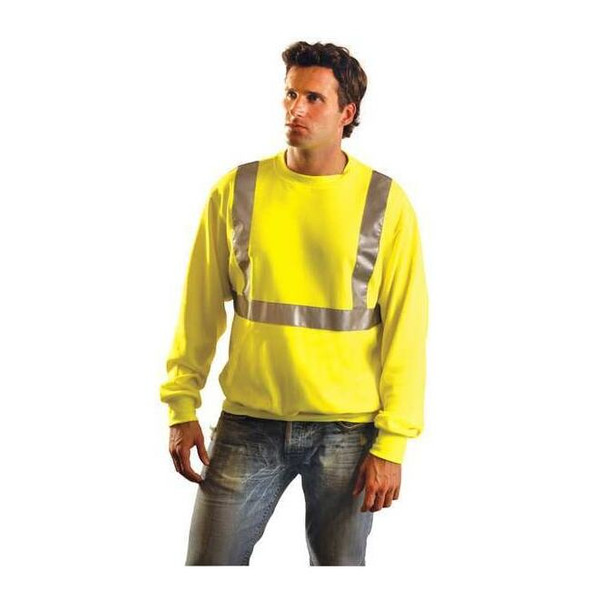 Occunomix Sweatshirt, 2, R, Cotton/Polyester, Yellow, XL LUX-SWTL-YXL